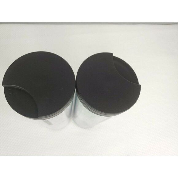 New Starbucks 2019 Holiday Silver and Green Glitter Tumbler Set Two 16 oz - Picture 3 of 5